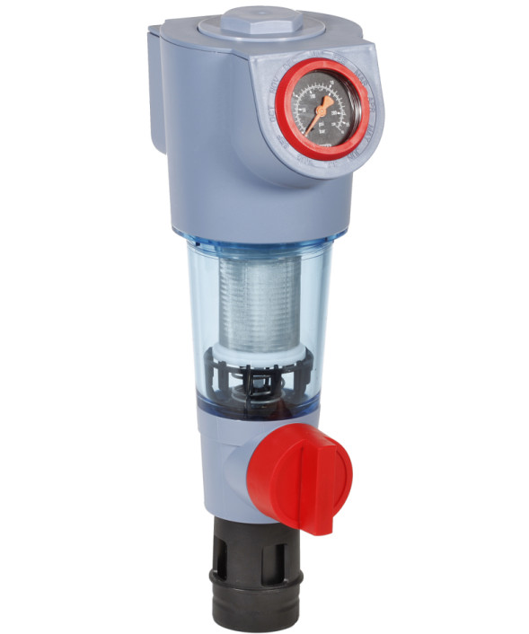 Filtr do wody z płukaniem wstecznym, z łącznikiem obrotowym siatka filtracyjna 100 mikronów 1" GZ Kvs 9 m3/h HONEYWELL Braukmann F74CS  | F74CS1AA