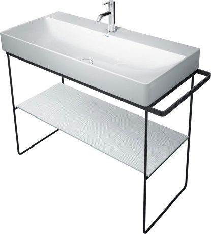 Stelaż DuraSquare do umywalki 235360 stojący metalowy czarny mat 665 x 451 mm