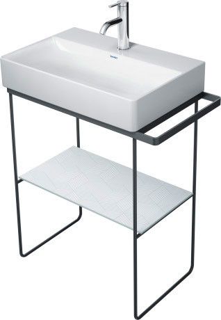 Stelaż do umywalki 235660 stojący metalowy 665 x 381 mm czarny mat DURAVIT DuraSquare | 0031134600