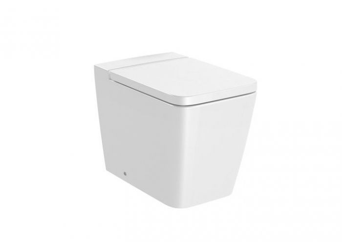 Miska WC z montażem przyściennym do posadzki ROCA INSPIRA SQUARE Rimless 36 x 56 cm biała | A347537000