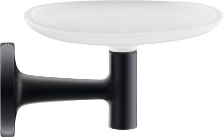 Mydelniczka ścienny DURAVIT Starck T szkło matowe 140 x 106 mm czarna | 0099334600