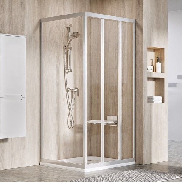 Drzwi RAVAK Supernova ASDP3-90 870-910 900 x 1980 mm satin szkło hartowane transparentne bez powłoki | 00V70UR2Z1
