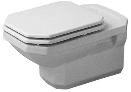 Miska toaletowa ceramiczna z powłoką WonderGliss DURAVIT 1930 wisząca lejowa 35.5 x 58.5 cm biały alpin | 01820900001