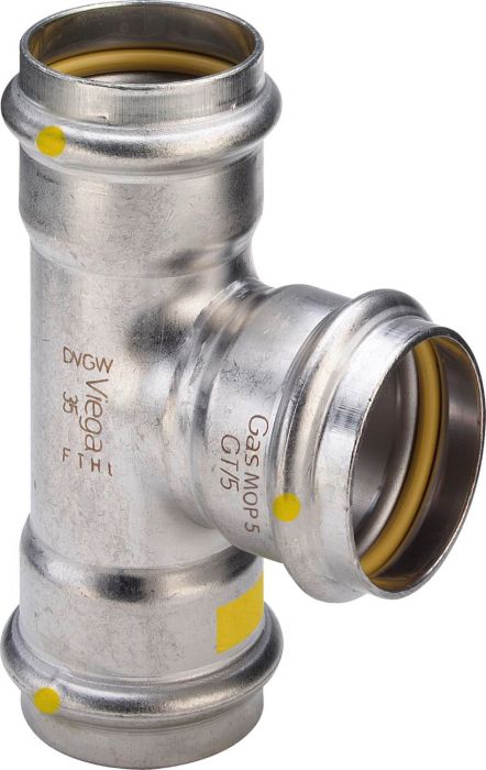 Trójnik ze stali 18 mm Sanpress Inox 0218 GAZ