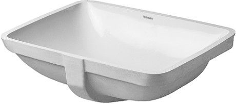 Umywalka ceramiczna DURAVIT Starck 3 podblatowa bez otworu z przelewem 530 x 400 mm biały alpin z powłoką WonderGliss | 03054900001