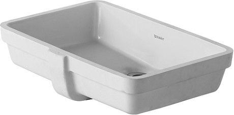 Umywalka ceramiczna DURAVIT Vero podblatowa bez otworu z przelewem 485 x 315 mm biały alpin | 0330480000