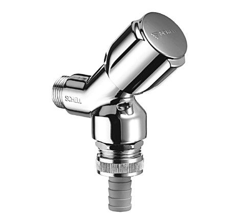 Zawór skośny mosiężny COMFORT 1/2" GZ z pokrętłem i głowicą z komorą smarną