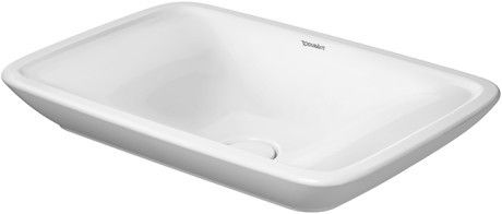 Umywalka DURAVIT PuraVida nablatowa bez otworu bez przelewu biały alpin z powłoką WonderGliss | 03697000001