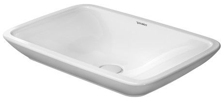 Umywalka DURAVIT PuraVida nablatowa bez otworu bez przelewu biały alpin  | 0369700000