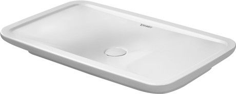 Umywalka DURAVIT PuraVida nablatowa bez otworu bez przelewu biały alpin | 0370700000