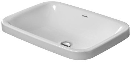 Umywalka DURAVIT DuraStyle do montażu od góry blatowa bez otworu bez przelewu z półką na baterię biały alpin z powłoką WonderGliss | 03726000001
