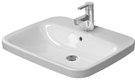 Umywalka DURAVIT DuraStyle do montażu od góry blatowa z otworem z przelewem z półką na baterię biały alpin | 0374620000