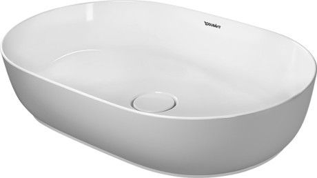 Umywalka ceramiczna DURAVIT Luv nablatowa owalny bez otworu bez przelewu 600 x 400 x 140 mm biały alpin | 0379600000