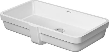 Umywalka ceramiczna DURAVIT Vero Air blatowa bez otworu z przelewem 635 x 345 x 160 mm biały alpin | 0384600000