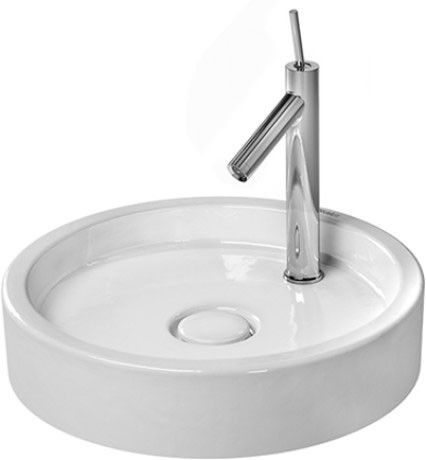 Umywalka ceramiczna DURAVIT Starck 1 meblowa z otworem bez przelewu 470 x 470 mm biały alpin  | 0386470000