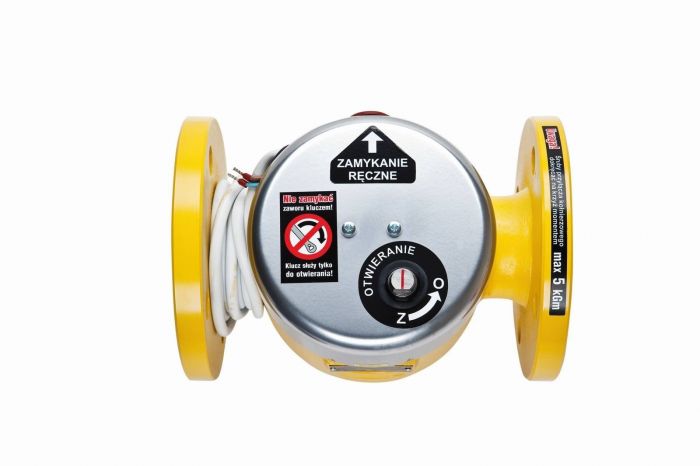 Zawór odcinający elektromagnetyczny, klapowy kołnierz MAG-3 DN 80
