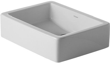 Umywalka ceramiczna DURAVIT Vero stawiana szlifowana bez otworu bez przelewu 500 x 380 mm biały alpin | 0455500000