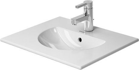 Darling umywalka meblowa z otworem z przelewem z półką na baterię 530 x 430 mm biały alpin