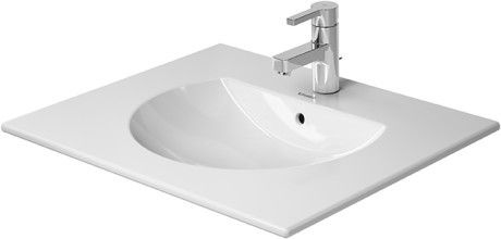 Umywalka DURAVIT Darling meblowa z otworem z przelewem z półką na baterię biały alpin z powłoką WonderGliss | 04996300001