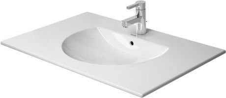 Umywalka DURAVIT Darling meblowa 3-otworowa z przelewem z półką na baterię 830 x 545 mm biały alpin | 0499830030