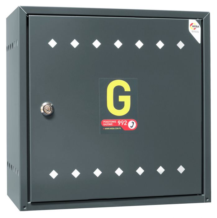 Skrzynka gazowa metalowa antracytowa 600 "x"x 600 "x"x 250 mm WEBA | 0625060054