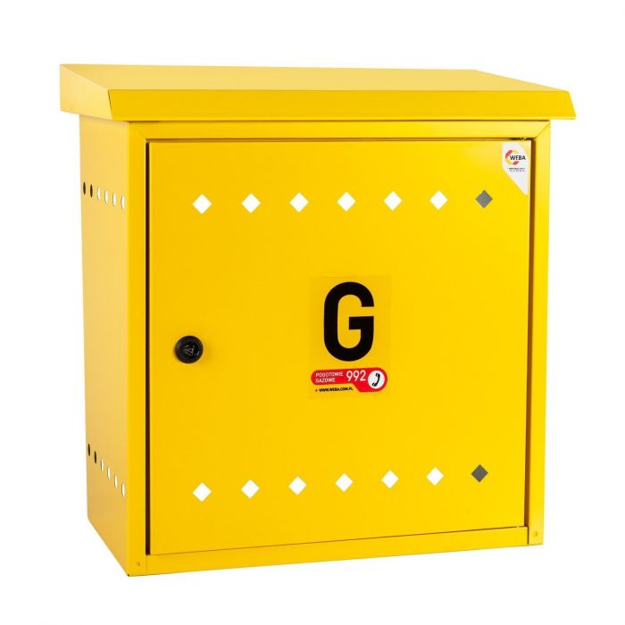 Skrzynka gazowa metalowa żółta 450 "x"x 450 "x"x 250 mm WEBA | 0625045041