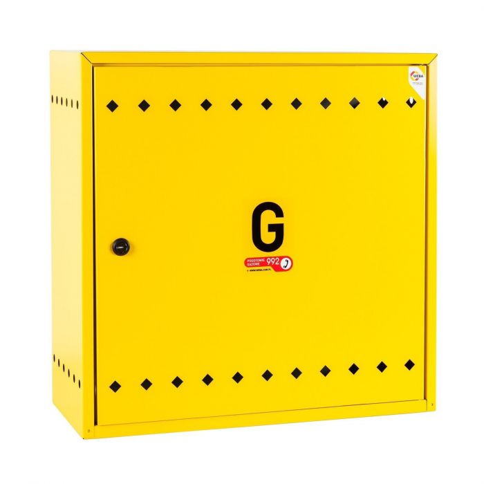 Skrzynka gazowa metalowa żółta 450 x 450 x 250 mm WEBA | 0625045051