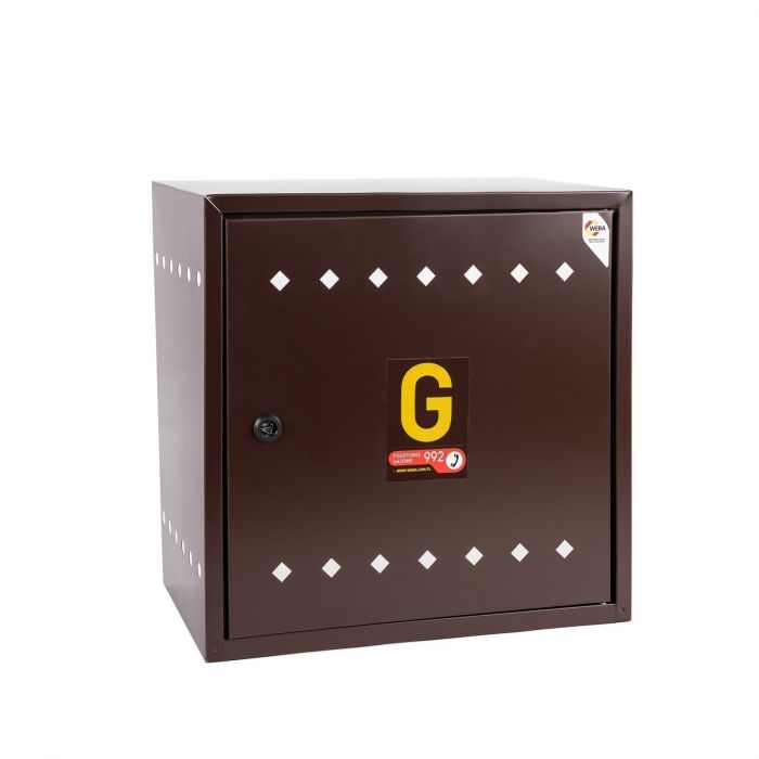 Skrzynka gazowa metalowa brąz 450 "x"x 450 "x"x 250 mm WEBA | 0625045052