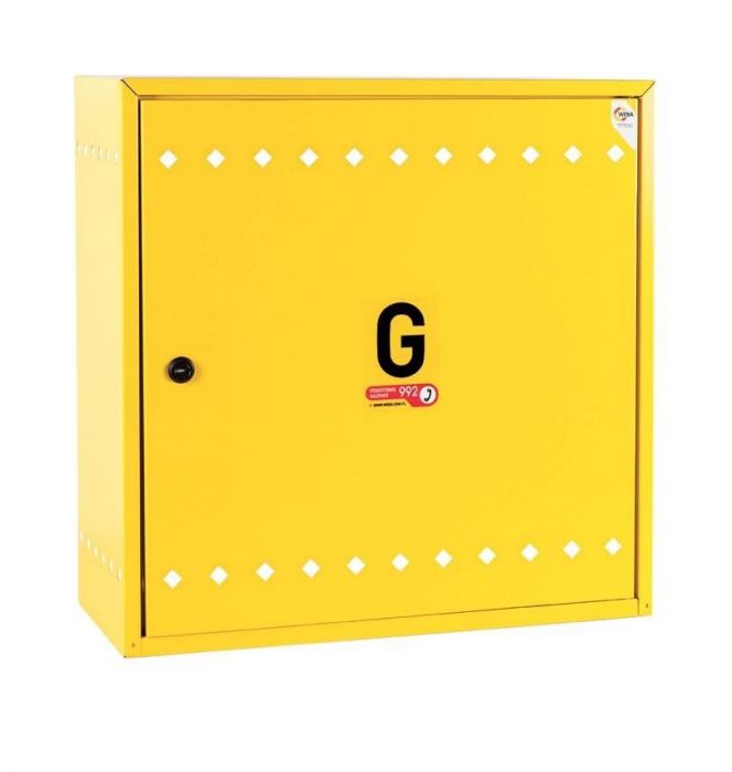 Skrzynka gazowa metalowa żółta 600 "x"x 600 "x"x 250 mm WEBA | 0625060051