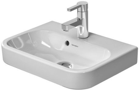 Umywalka DURAVIT Happy D.2 meblowa z otworem z przelewem z półką na baterię biały alpin | 0710500000
