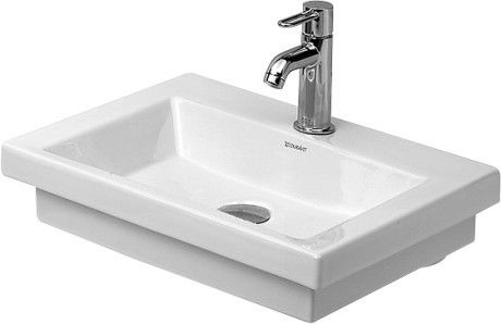 Umywalka DURAVIT 2nd floor wisząca z otworem z półką na baterię 500 x 400 mm biały alpin | 0790500000