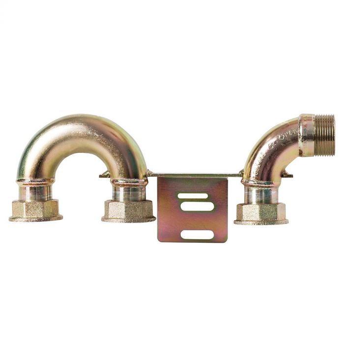 Monozłącze pod gazomierz G4/G6 z łukiem z lewej strony 130 mm 5/4" x GZ 5/4" WEBA  | 0820000523