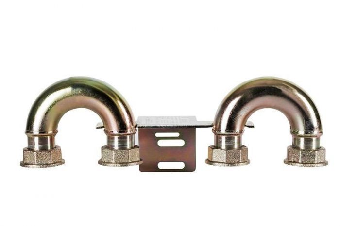 Monozłącze pod gazomierz G4/G6 z łukami z dwóch stron śrubunek 5/4" x śrubunek 5/4" WEBA | 0820000423