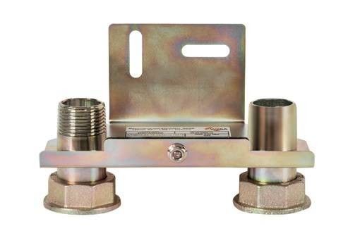 Monozłącze pod gazomierz G4/G6 w pionie, rozstaw 130 mm GZ 1" x króciec do wspawania 1" WEBA | 0820000513