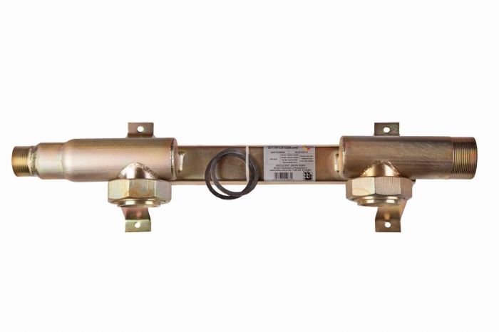 Monozłącze pod gazomierz G25 w poziomie, rozstaw 335 mm GZ 2" x GZ 2"