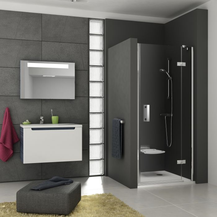 Drzwi 2-częściowe RAVAK SmartLine strona lewa 1000 x 1900 mm chrom szkło hartowane transparent bez powłoki | 0SLAAA00Z1