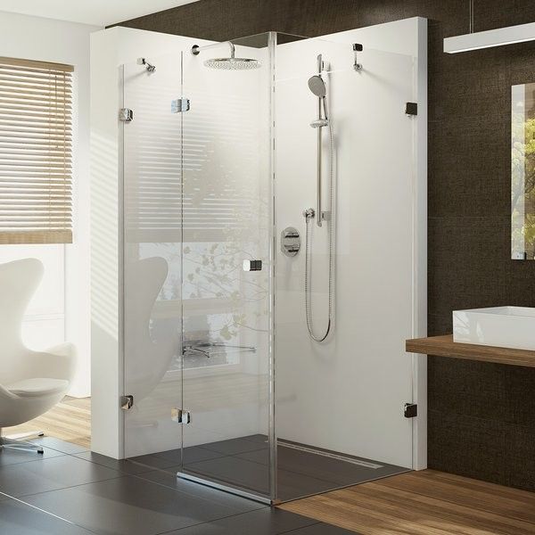 Kabina RAVAK Brilliant BSDPS-120/90 strona lewa 1200 x 1950 mm chrom szkło hartowane transparent bez powłoki | 0ULG7A00Z1