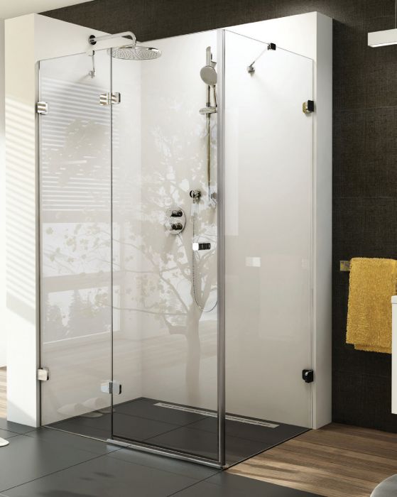 Kabina RAVAK Brilliant BSDPS-100/80 strona lewa 1000 x 1950 mm chrom szkło hartowane transparent bez powłoki  | 0ULA4A00Z1