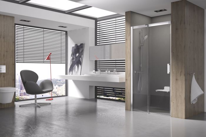 Drzwi RAVAK Matrix MSD2-110 strona lewa 1100 x 1950 mm satin szkło hartowane transparent bez powłoki | 0WLD0U00Z1