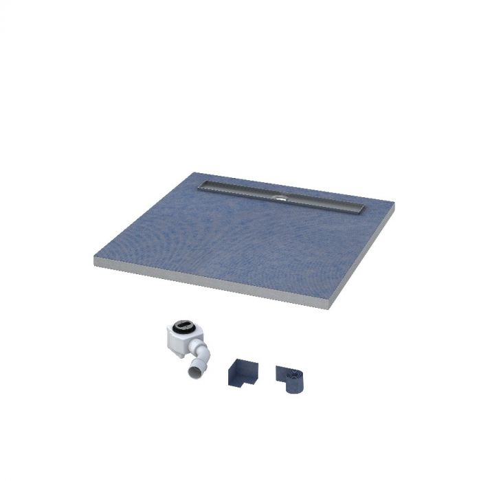 Brodzik STABILSOUND prostokątny podpłytkowy 120 x 90 cm SCHEDPOL BASE w zestawie szybkoprzepływowy syfon | 10011OLKBSP
