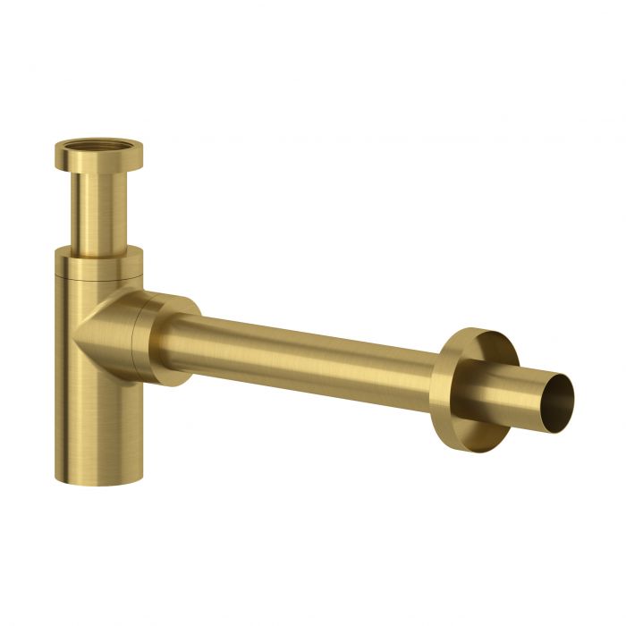Syfon umywalkowy butelkowy KLUDI KLUDI G 1 1/4 x 32 mm, z rurą odpływu 290 mm złoty szczotkowany | 10020N000