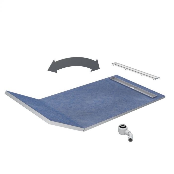 Brodzik STABILSOUND kwadratowy podpłytkowy 80 x 80 cm SCHEDPOL BASE w zestawie szybkoprzepływowy syfon | 10021OLPL