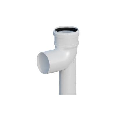 Kolano 87° tworzywo sztuczne z uszczelką DN 60 na podstawie L500 mm