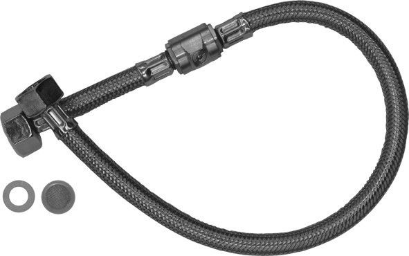 Wąż z zaworem odcinającym DURAVIT długość 550mm, 1/2" DN8 czarny | 1006830000