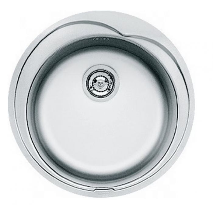 Zlewozmywak stalowy 1 komorowy, bez ociekacza z odpływem zatyczkowym 3 1/2" FRANKE Rambla RON 610-41 510 x 510 mm | 1010058091
