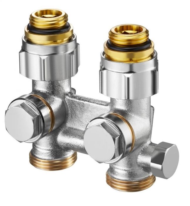 Przyłącze podwójne mosiądz OVENTROP Multiflex F ZBU 1/2" GZ x 3/4" GZ | 1015993