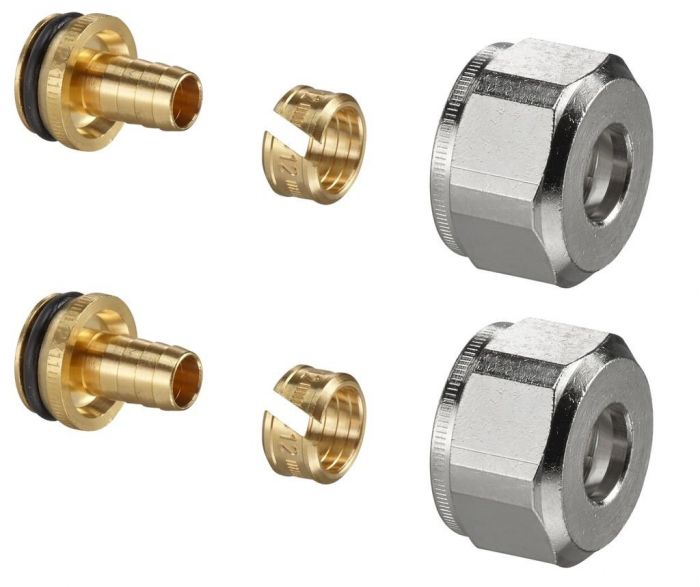 Złączka zaciskowa podwójna Ofix K do rur PEX 17 x 2 mm GZ