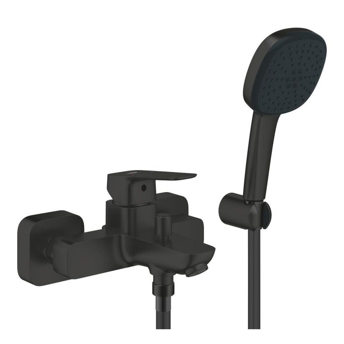 Bateria wannowa jednouchwytowa naścienna GROHE GROHE Cubeo matte black | 1018142430