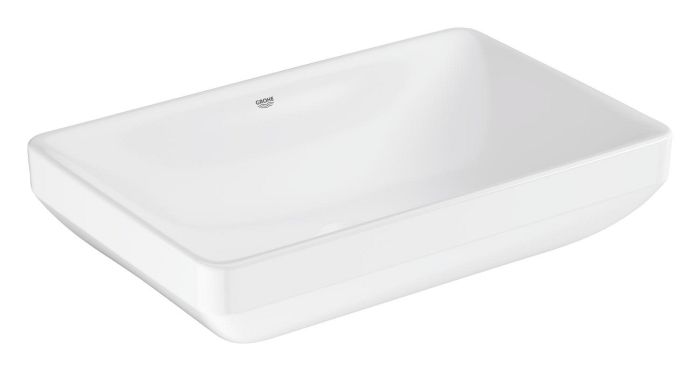 Umywalka ceramiczna GROHE Euro Ceramic nablatowa z przelewem 600 x 400 x 156 mm biała z powłoką antybakteryjną HyperClean  | 102434SH00