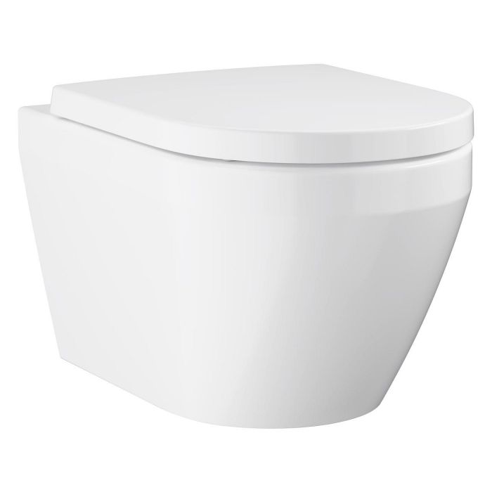 Miska WC wisząca GROHE Euro Ceramic wirowa w zestawie deska wolnoopadająca biel alpejska | 102510SH00